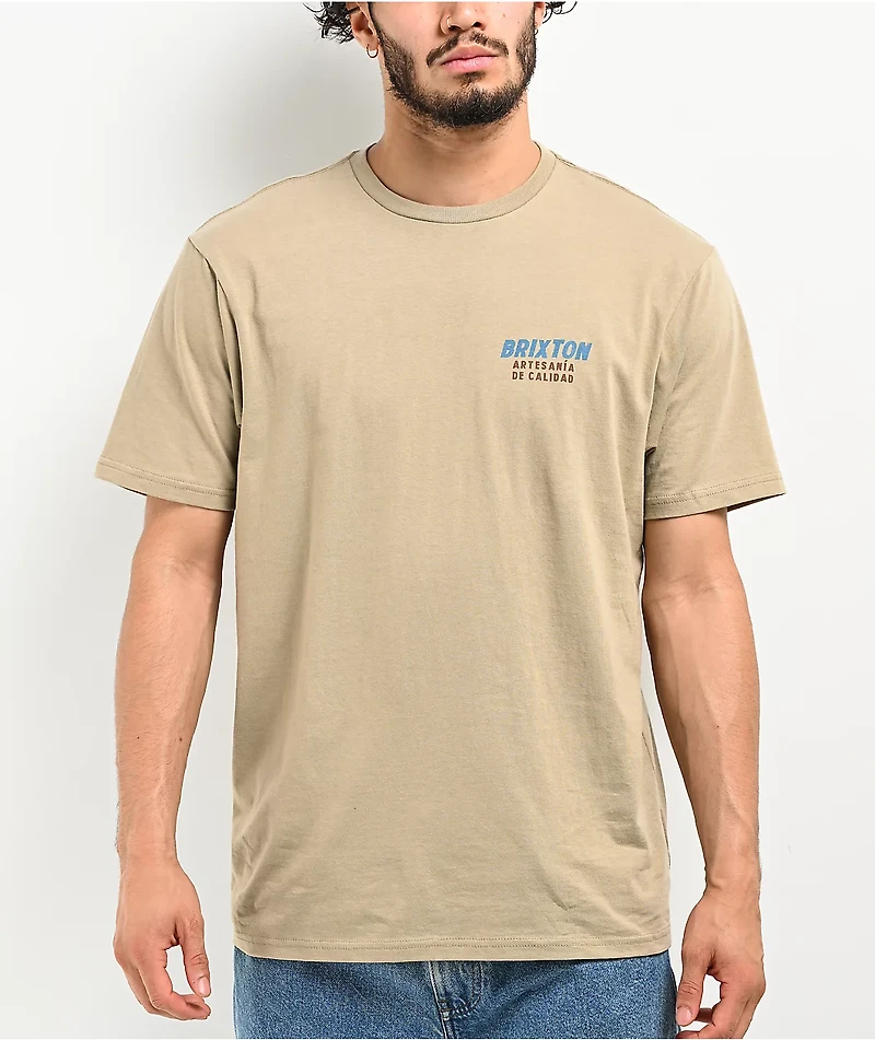Brixton Harvester Oatmeal T-Shirt