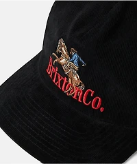 Brixton Inwood Black Corduroy Snapback Hat