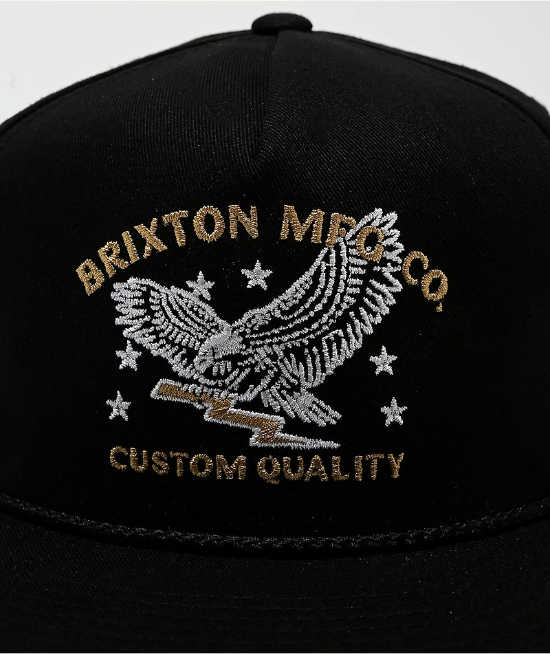 Brixton Lamont Black Snapback Hat