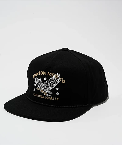 Brixton Lamont Black Snapback Hat