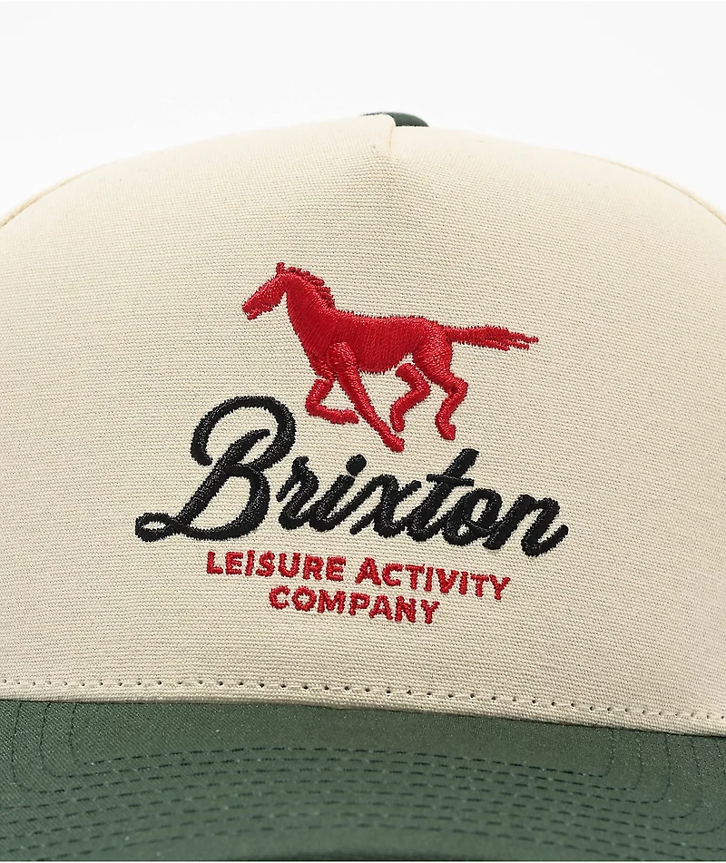 Brixton Leisure Activity Netplus Pine Needle & Whitecap Snapback Hat