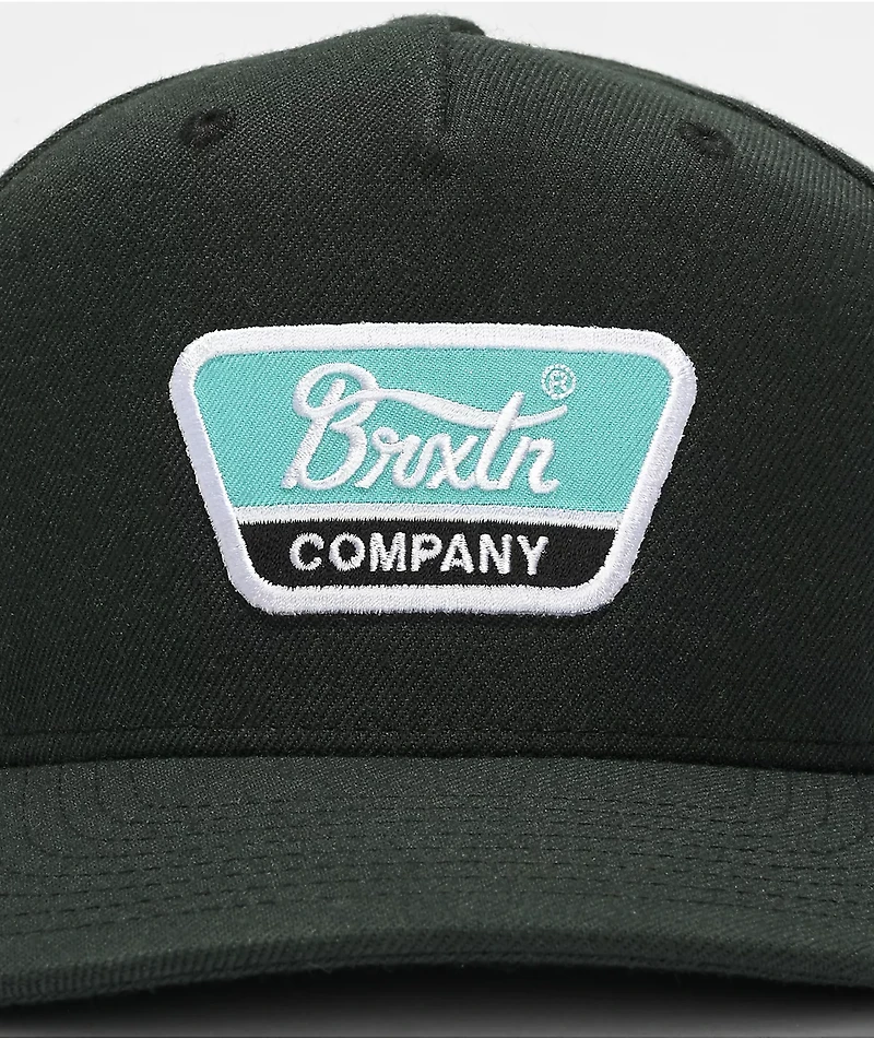 Brixton Linwood Black Snapback Hat
