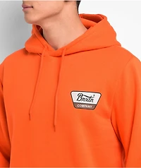 Brixton Linwood Caution Orange Hoodie