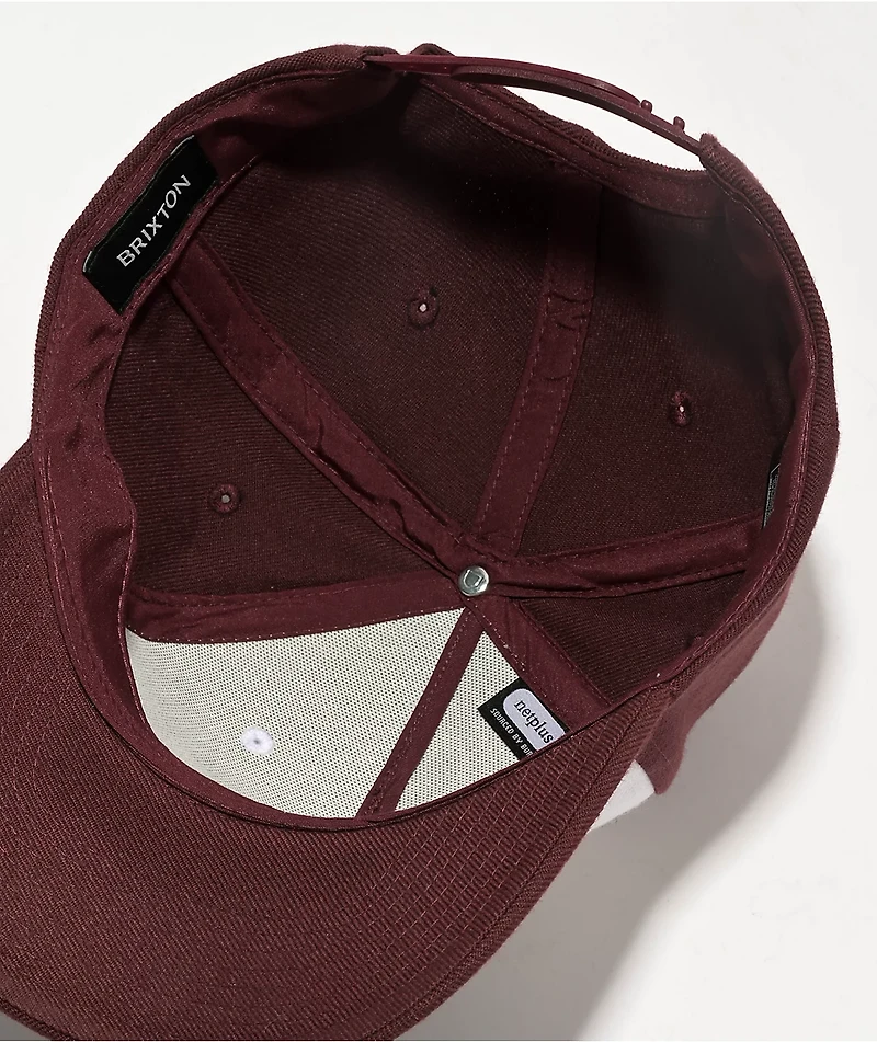 Brixton Linwood Mahogany Snapback Hat
