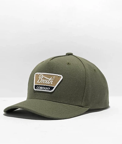 Brixton Linwood Olive Snapback Hat