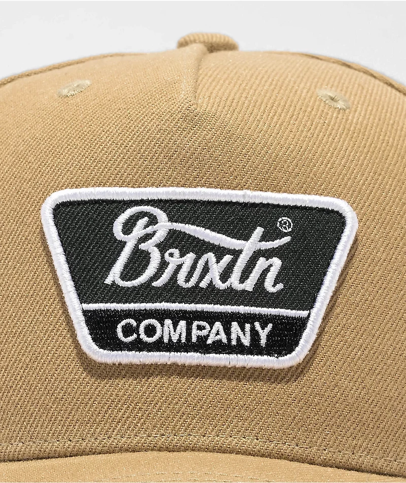 Brixton Linwood Sand Snapback Hat