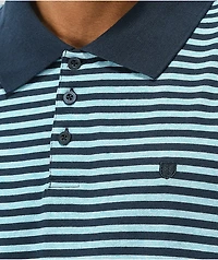 Brixton Micro Stripe Navy & Blue Polo Shirt