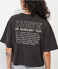 Brixton Moonlight Tour Black Wash Crop T-Shirt