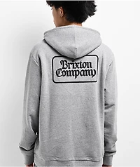 Brixton Norvell Heather Grey Hoodie