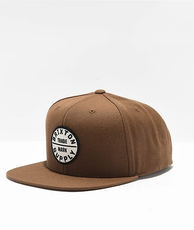 Brixton Oath III Bison Brown Snapback Hat