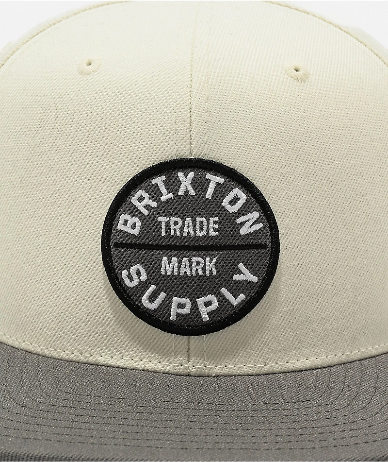 Brixton Oath III Charcoal & Off White Snapback Hat