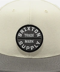 Brixton Oath III Charcoal & Off White Snapback Hat