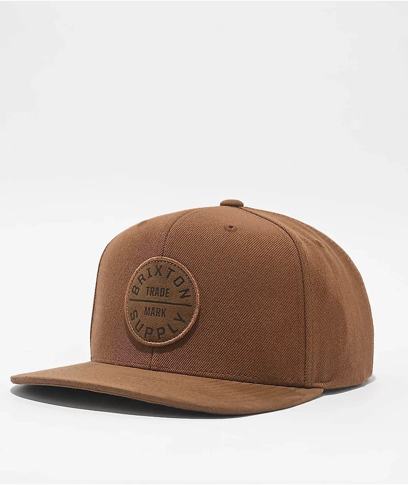 Brixton Oath III Coffee Snapback Hat