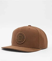 Brixton Oath III Coffee Snapback Hat