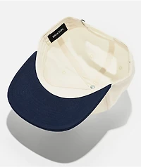 Brixton Oath III Off White & Midnight Blue Snapback Hat