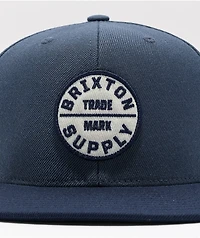 Brixton Oath III Washed Navy Snapback Hat