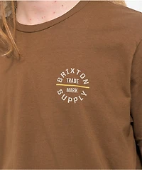 Brixton Oath V Brown & Gold T-Shirt