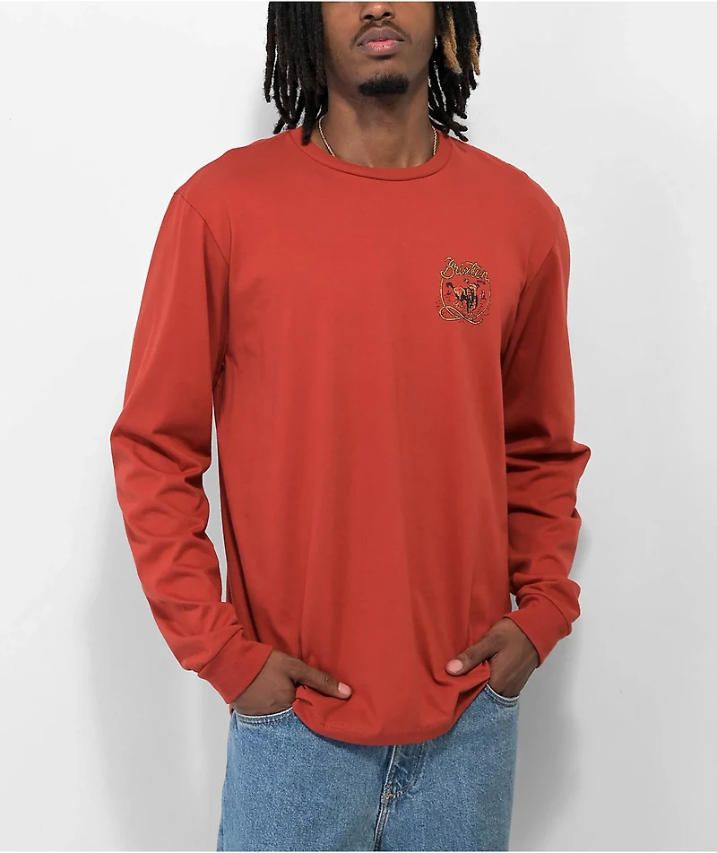 Brixton Omaha Orange Long Sleeve T-Shirt