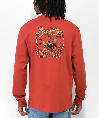Brixton Omaha Orange Long Sleeve T-Shirt