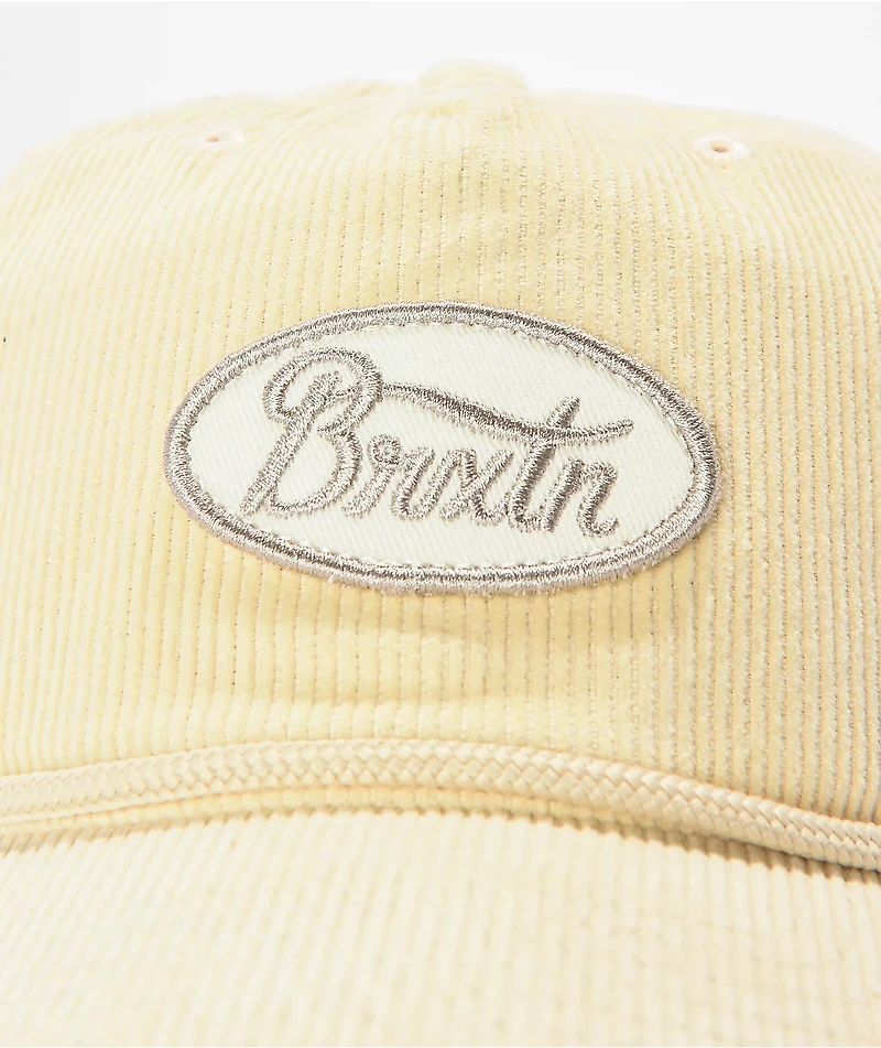 Brixton Parsons Netplus White Corduroy Snapback Hat