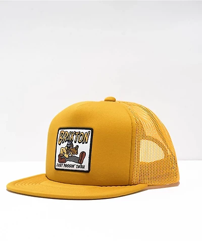 Brixton Passin' Thru Yellow Trucker Hat
