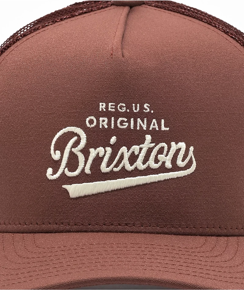 Brixton Postal Netplus Brown Trucker Hat