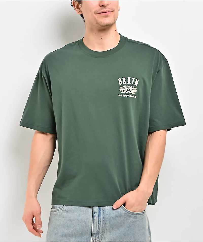 Brixton Primary Green Crop T-Shirt