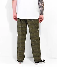 Brixton Steady Cinch Green Houndstooth Taper Pants