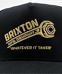 Brixton Wrench Netplus Black Trucker Hat