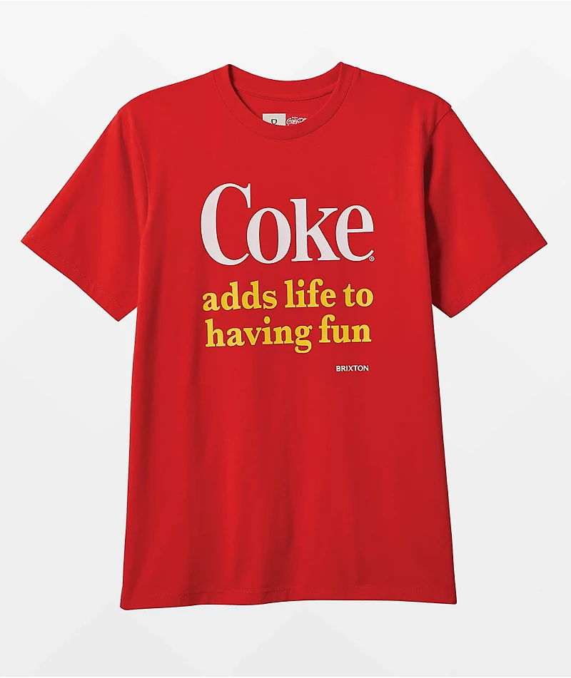 Brixton x Coca-Cola Having Fun Red T-Shirt