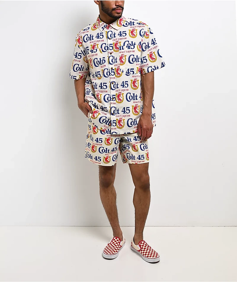 Brixton x Colt 45 Everyday Hybrid Ivory Shorts