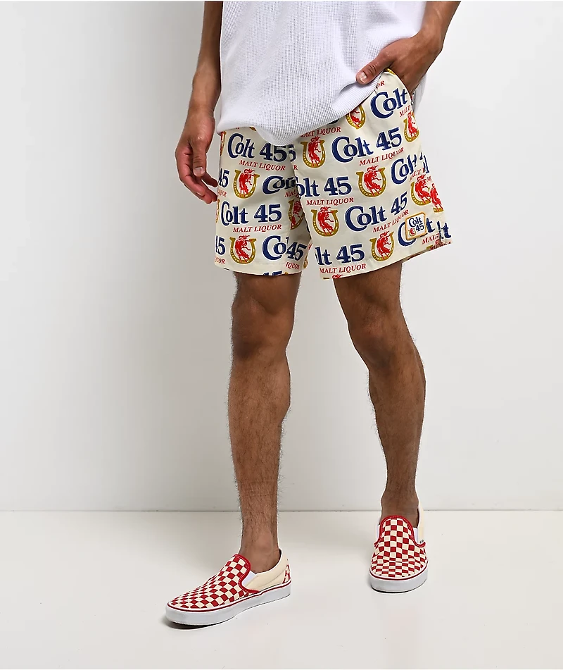 Brixton x Colt 45 Everyday Stretch Hybrid Ivory Shorts