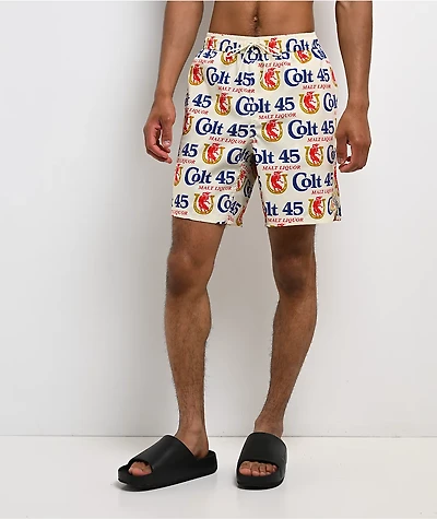Brixton x Colt 45 Everyday Stretch Hybrid Ivory Shorts