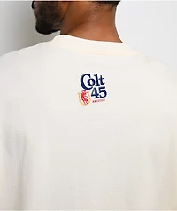 Brixton x Colt 45 Forty Oz Beige Oversized T-Shirt
