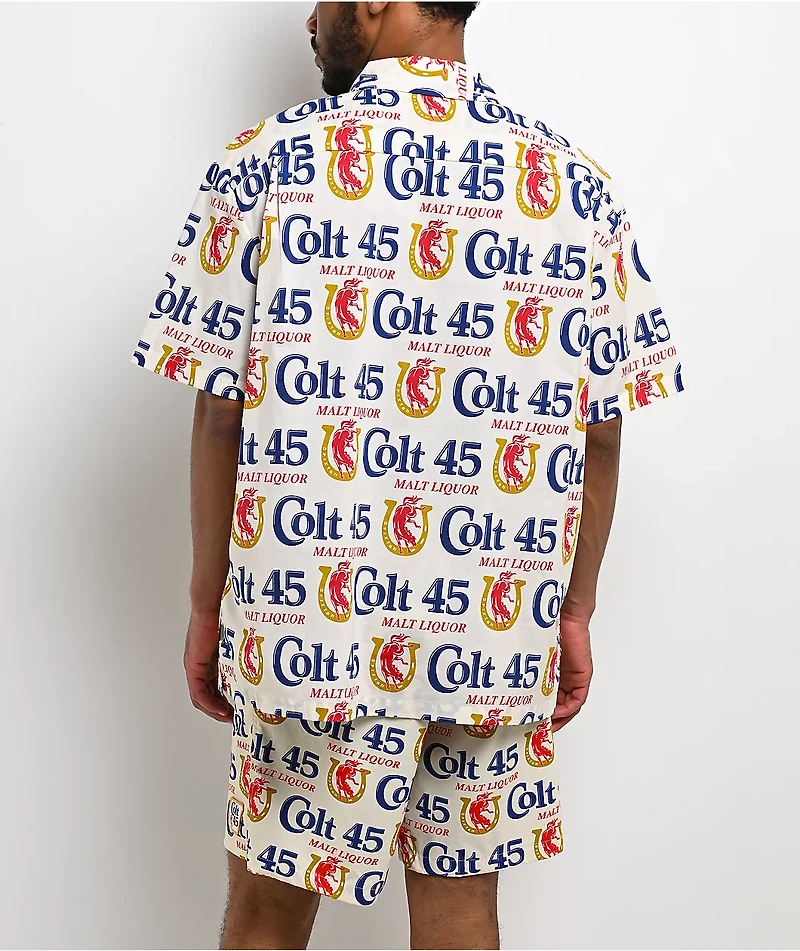 Brixton x Colt 45 Ivory Button Up Shirt