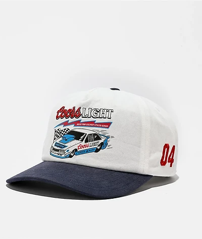 Brixton x Coors Blower White & Navy NetPlus® Snapback Hat