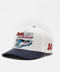 Brixton x Coors Blower White & Navy NetPlus® Snapback Hat