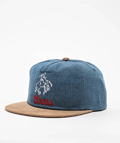 Brixton x Coors Colt Blue & Tan Snapback Hat