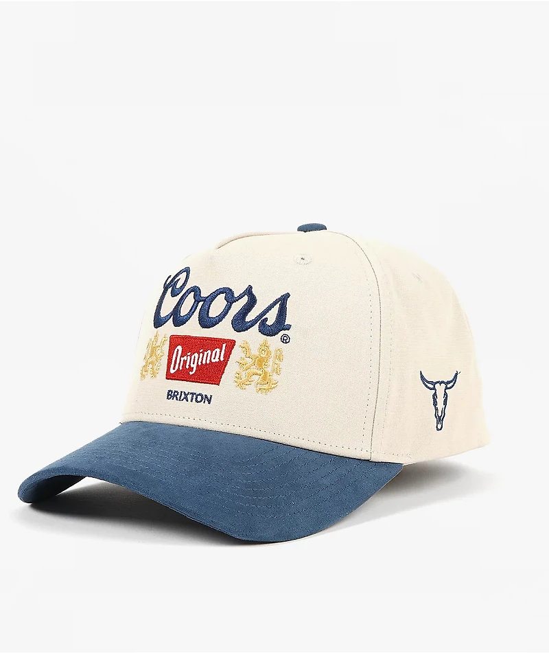 Brixton x Coors Crest Navy & Tan Snapback Hat