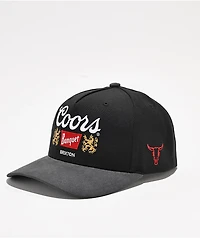 Brixton x Coors Griffen 3 Black Snapback Hat