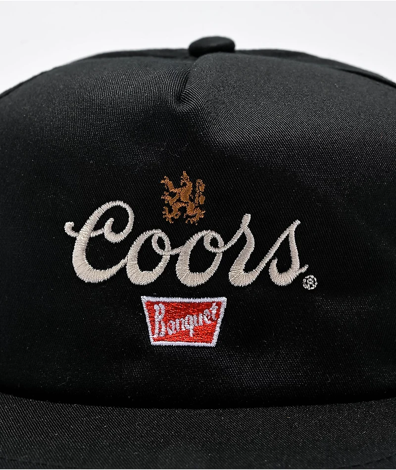 Brixton x Coors Griffen Black Snapback Hat