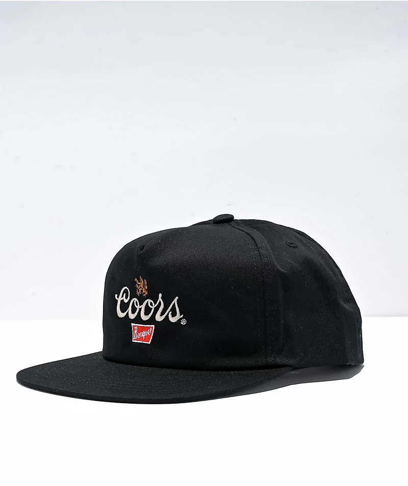 Brixton x Coors Griffen Black Snapback Hat