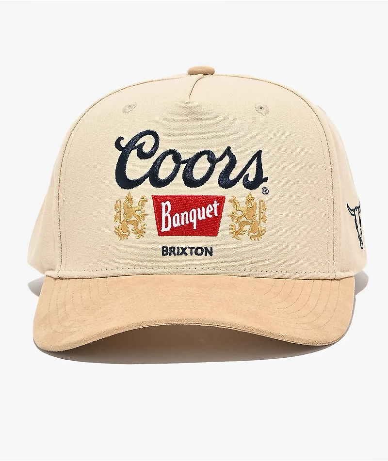 Brixton x Coors Griffin Tan & Khaki Snapback Hat
