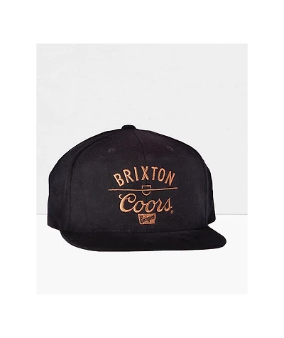 Brixton x Coors Labor Black Snapback Hat