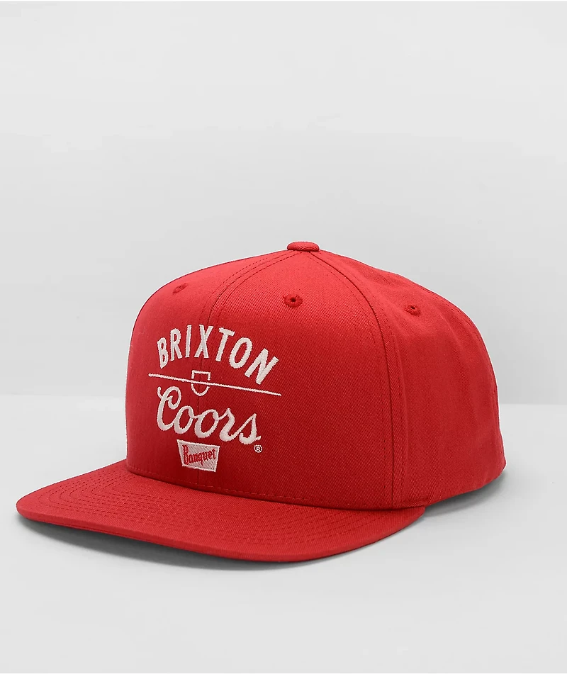Brixton x Coors Labor Red Snapback Hat