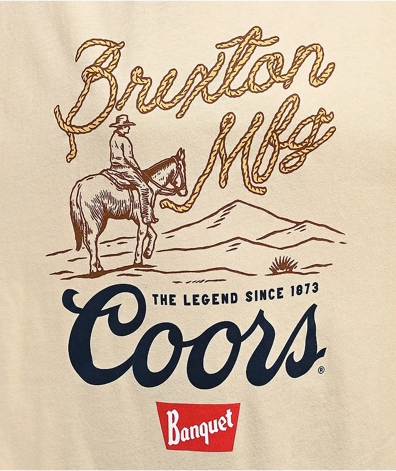Brixton x Coors Legends Khaki T-Shirt