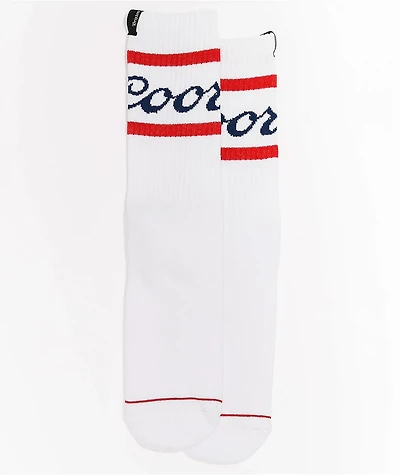 Brixton x Coors Signature White Crew Socks
