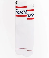 Brixton x Coors Signature White Crew Socks
