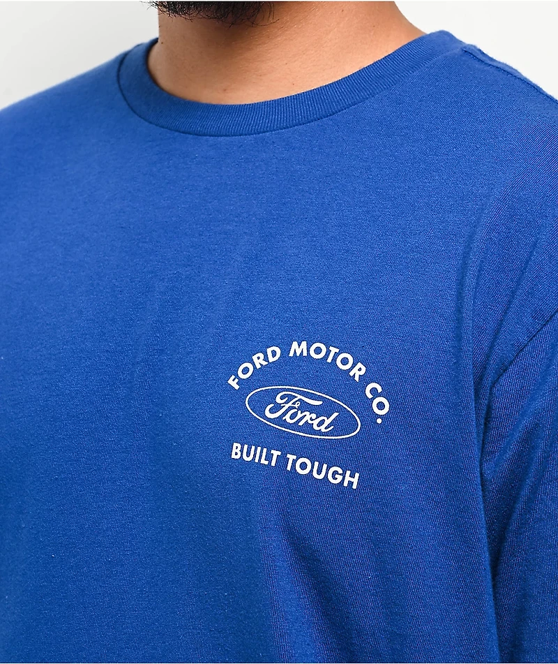 Brixton x Ford Built Tough Blue T-Shirt
