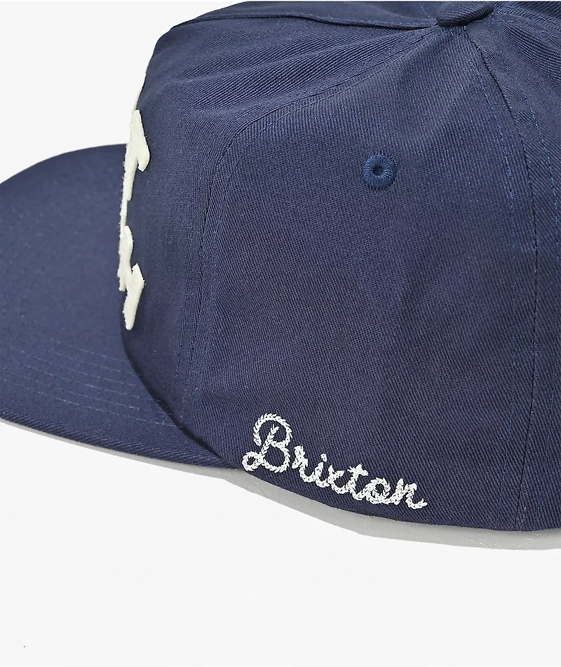 Brixton x Ford Built Tough Navy Snapback Hat
